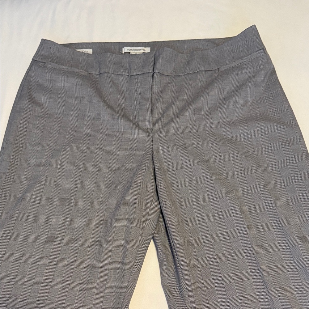 Liz Claiborne Audra Gray Plaid Women's Trousers
